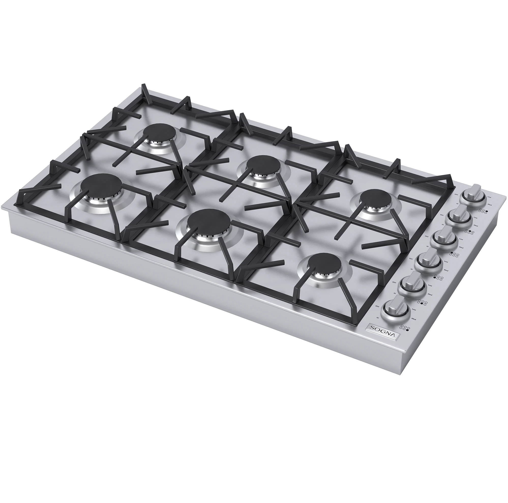 cooktop a gas semiprofissional sogna sense 6 queimadores 90cm